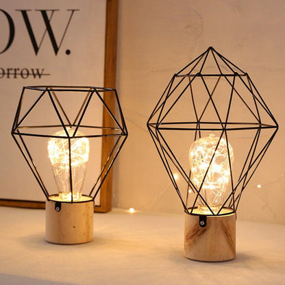 Copper Wire LED Bedside Desk Table Lamps