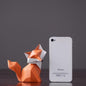 Nordic Modern Abstract Geometric Orange Fox Figurine Statue