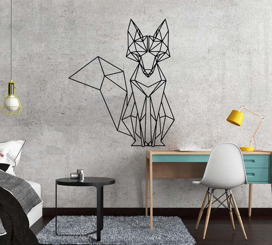 Nordic Geometric Fox Vinyl Wall Stickers